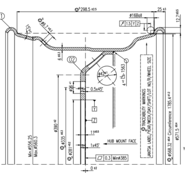 11.75X22.5 ΖΑΝΤΑ 281x335 10H Φ26.5 ΄΄ΤΕΛΙΚΗ ΤΙΜΗ ΜΕ Φ.Π.Α.΄΄ - Image 3